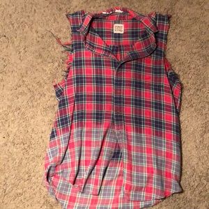 LF BUTTON DOWN FLANNEL TANK!